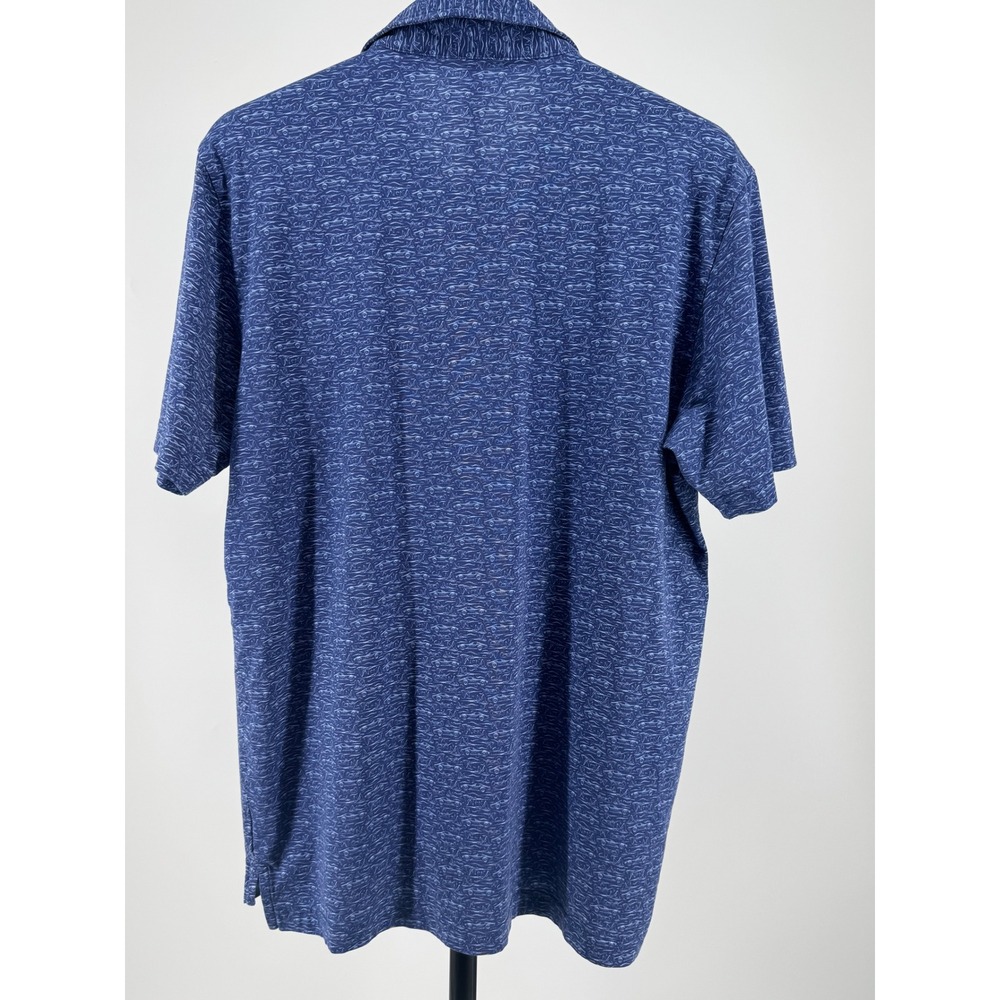 Peter Millar Seaside Mens Blue Sailboat Car Print Pima Cotton Polo MS22K85CS M - Picture 2 of 10